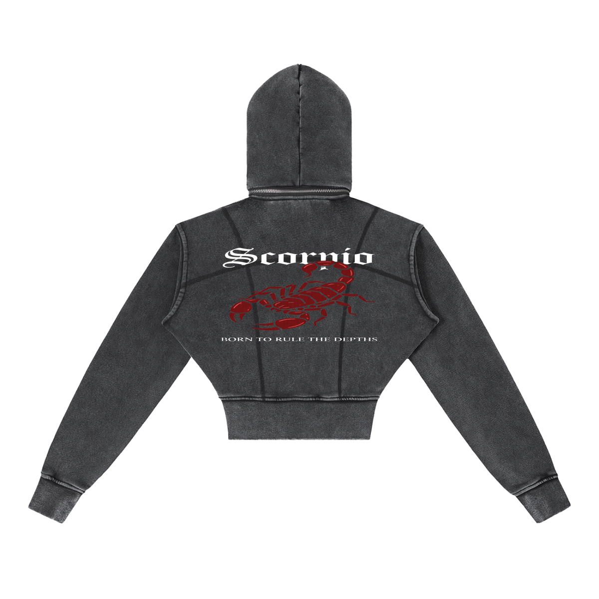 Vintage Washed Cropped Fleece Hoodie