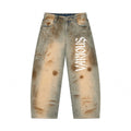 Men’s Vintage Wash Barrel Leg Jeans